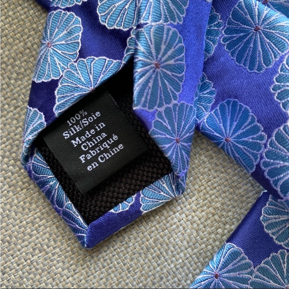 Nordstrom Men’s Shop Blue Silk Tie - Picture 2 of 4
